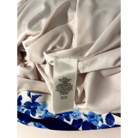 Eliza J Women’s Sheath Dress Blue Floral Knee Length 1/2 Sleeve Size 4 - Picture 7 of 9